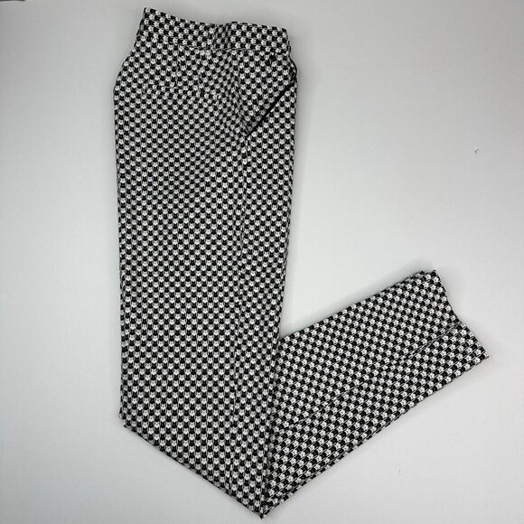 Betabrand Women's NWT White Catstooth Chino Straight-Leg Dress Yoga Pant Small - Picture 3 of 13